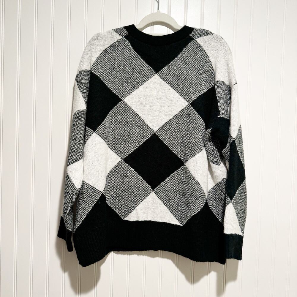Lane Bryant Black White Plaid Cardigan Sweater NEW 14/16 - Picture 7 of 7